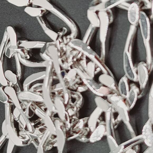 Monet Rhodium Plated 24 Inch Chain Necklace, Vintage Silver Tone Link Chain - Picture 10 of 11